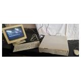 Vintage desk-top computer setup