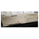 Vintage desk-top computer setup