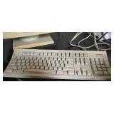 Vintage desk-top computer setup