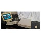 Vintage desk-top computer setup