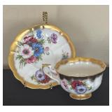 Demitasse Teacups with Saucers by Royal Albert, Hammersly, Wedgwood and Tuscan