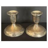 Pair of Vintage Towle Sterling Silver Weighted Candle Holders