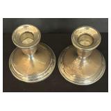 Pair of Vintage Towle Sterling Silver Weighted Candle Holders