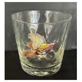 Set of Six Vintage Ned Smith Waterfowl Lowball Glasses