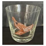 Set of Six Vintage Ned Smith Waterfowl Lowball Glasses
