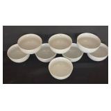 Set of Eight Crate & Barrel White Serving Bowls