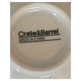 Set of Eight Crate & Barrel White Serving Bowls