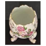 Vintage Napcoware Ceramic Cracked Egg Footed Vase
