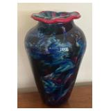 Stunning Vintage Hand Blown Art Glass Vase
