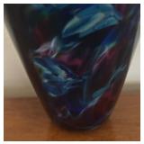 Stunning Vintage Hand Blown Art Glass Vase