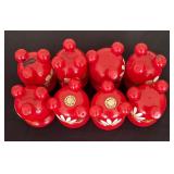 Variety of Vintage Wooden Scandinavian Folk Art Candle Holders