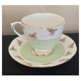 Four Fancy Teacups with Saucers by Royal Standard, Rosina, Royal Albert and More