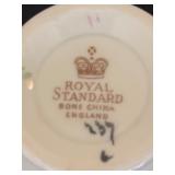 Four Fancy Teacups with Saucers by Royal Standard, Rosina, Royal Albert and More