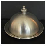 Pretty Pewter and Silver Plated Platters, Petite Plates, Domed Dish and More