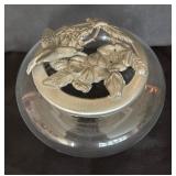 Vintage Seagull Pewter Potpourri Bowl / Jar with a Pewter Lid featuring a Hummingbird Design