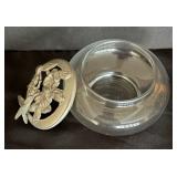 Vintage Seagull Pewter Potpourri Bowl / Jar with a Pewter Lid featuring a Hummingbird Design