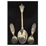 Vintage Sterling Silver Norwegian Spoons and Silver Plated Swedish Spoon