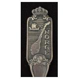 Vintage Sterling Silver Norwegian Spoons and Silver Plated Swedish Spoon