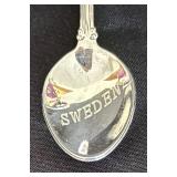 Vintage Sterling Silver Norwegian Spoons and Silver Plated Swedish Spoon