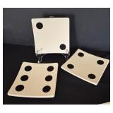 Set of Six Restoration Hardware Dice Motif Plates