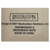 Set of Six Restoration Hardware Dice Motif Plates