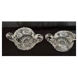 Elegant Crystal and Clear Glass Bowls, Creamer Pitcher, Sugar Dish, Vase and More
