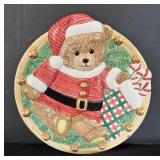 Mikasa Dish, Festive Lotus Plate, Department 56 Santa Hat Dish and Golden Candle Holder