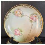 Four Vintage Floral Royal Munich Hand Painted Porcelain Plates