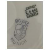 Four Vintage Floral Royal Munich Hand Painted Porcelain Plates