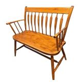 Beautiful Windsor Style Maple Bench