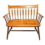 Beautiful Windsor Style Maple Bench