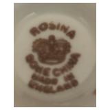 Fancy Teacups and Demitasse Teacups with Saucers by Crown Staffordshire, Limoges of France, Eschenbach and Rosina