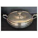 Vintage Silver Plated Platters, Butter Dish, Casserole Dish, Cup and More