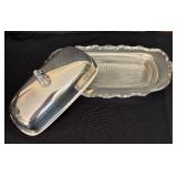 Vintage Silver Plated Platters, Butter Dish, Casserole Dish, Cup and More