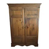 Vintage Pine Wood Wardrobe