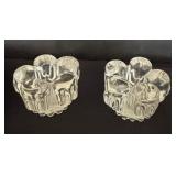 Three Crystal and Clear Glass Candle Holders