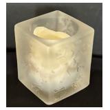 Three Crystal and Clear Glass Candle Holders