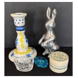 Andrea by Sadek Candle Holder, Bunny Figurine, Trinket Box and More!