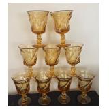 Nine Vintage Fostoria Jametown Water Goblets