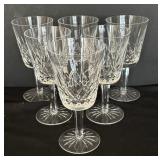 Set of Six Waterford Crystal Lismore Stemmed Glasses