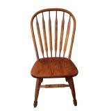 Vintage Trestle Table with Eight Chairs