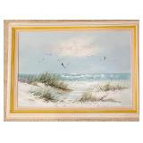 Beautiful Large Oil on Canvas Framed Art