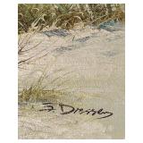 Beautiful Large Oil on Canvas Framed Art