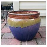 Pretty Purple and Gold Flower / Plant Pot