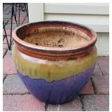 Pretty Purple and Gold Flower / Plant Pot