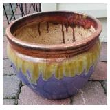 Pretty Purple and Gold Flower / Plant Pot