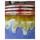 Pretty Purple and Gold Flower / Plant Pot