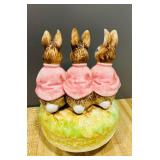 Vintage Schmid Beatrix Potter Music Box Featuring Flopsy, Mopsy, and Cottontail