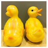 Lefton Pair of Ceramic Yellow Duckling Figurines
