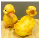Lefton Pair of Ceramic Yellow Duckling Figurines